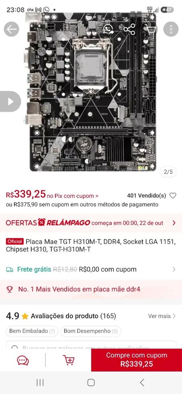 H310M ASSUS + I3 8100 