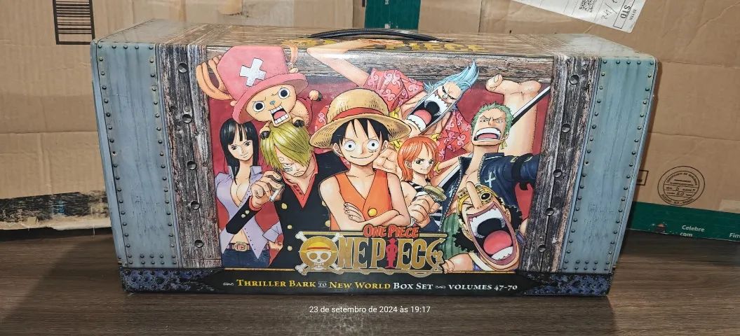 One Piece BOX ViZ Mangá 1 a 70 em inglês 3 caixas Novos - Livros e
