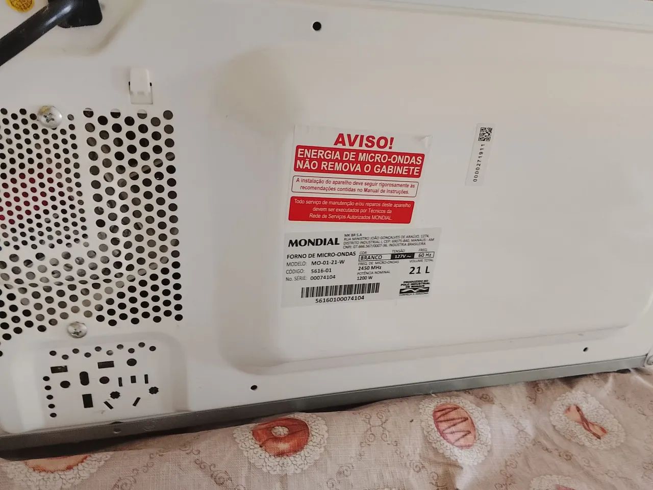 Vendo microondas