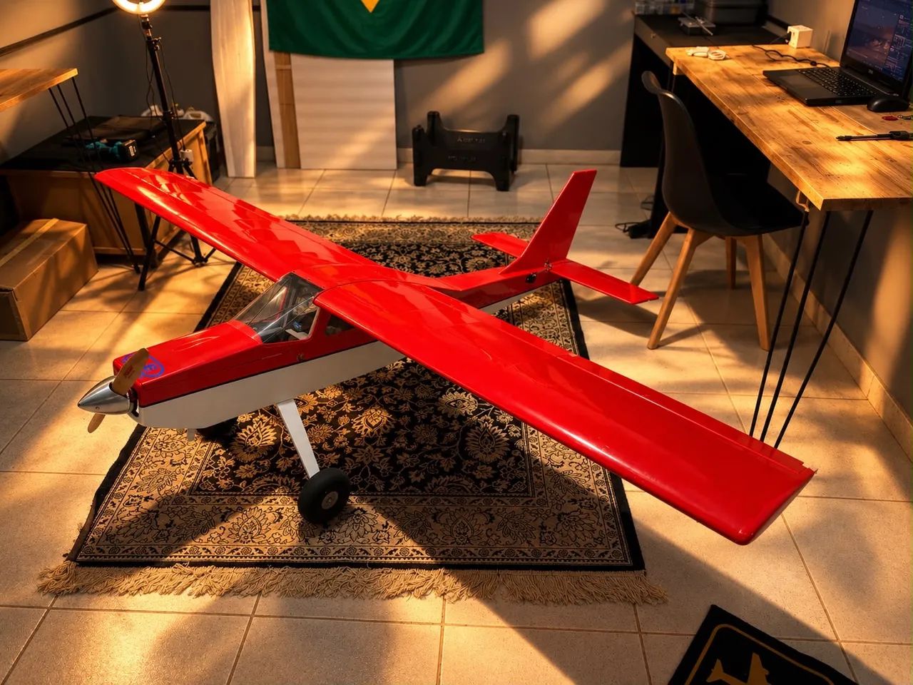 Aeromodelo Tractor 120 35cc completo 