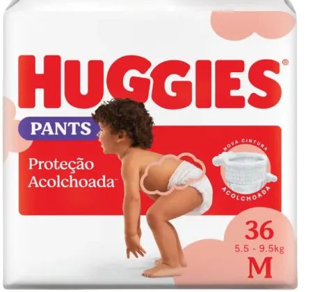 Fralda Calça Huggies Proteção Acolchoada M 36 unidades