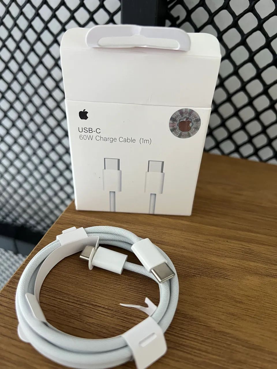 Cabo Carregador Iphone 15 16 17 60w Usb-c Branco Nylon - Foto 3