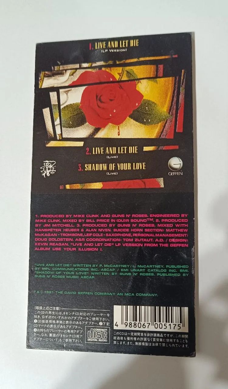 Guns N Roses - Live and Let Die Japan - CDs, DVDs etc - Cidade