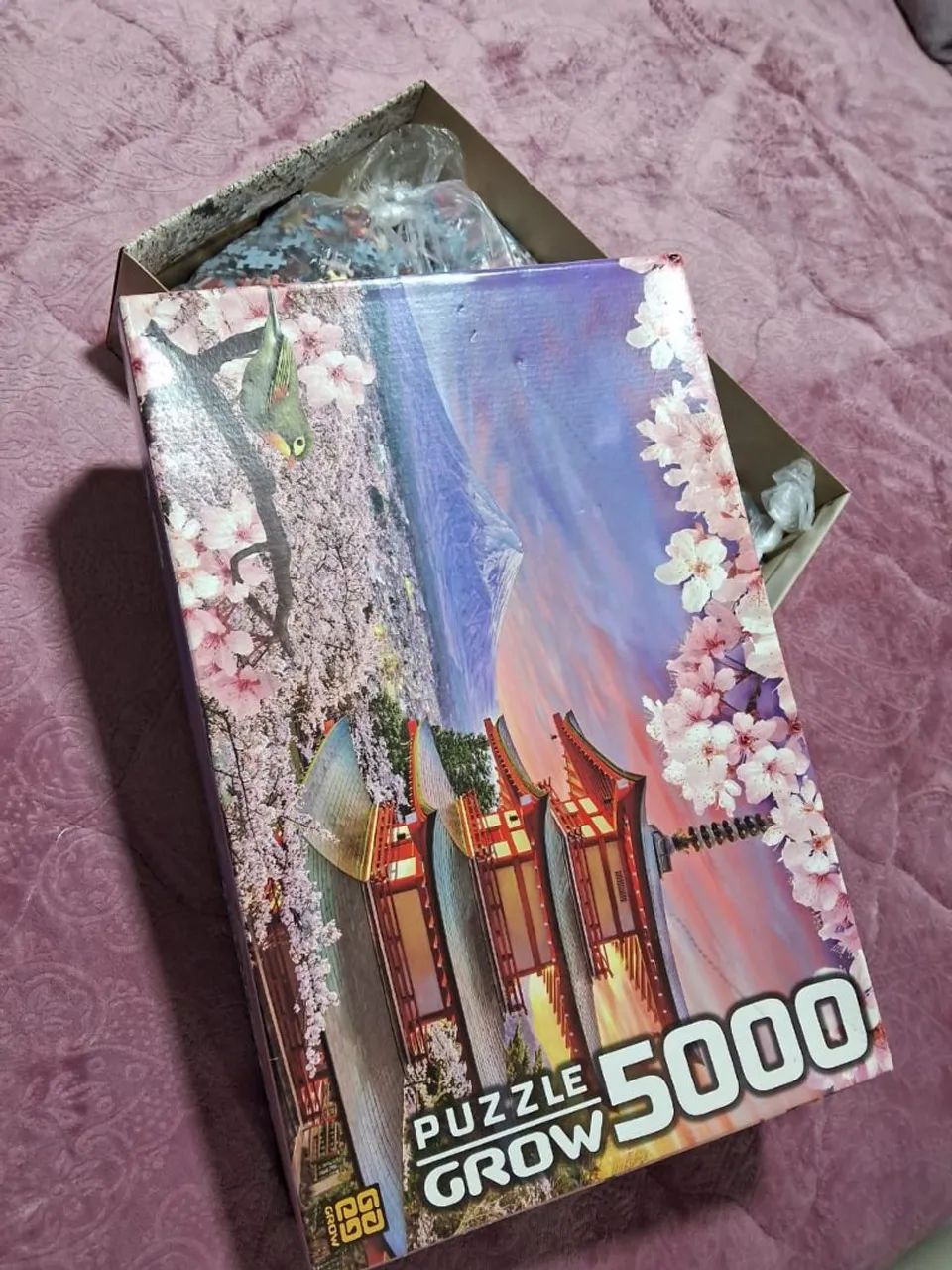 Quebra-cabeça 5000 peças cerejeiras e Monte Fuji - Foto 2