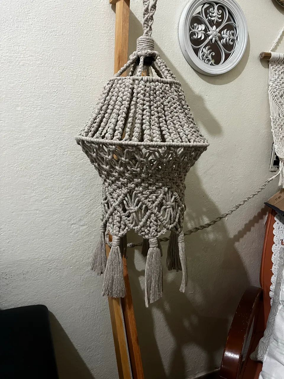Lustre pendente macramê  - Foto 2