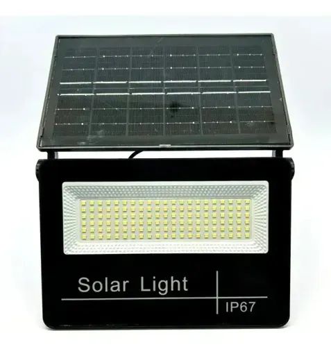2 Refletor Luminária Solar Led 200w Ip67 Com Sensor Movimento - Foto 3