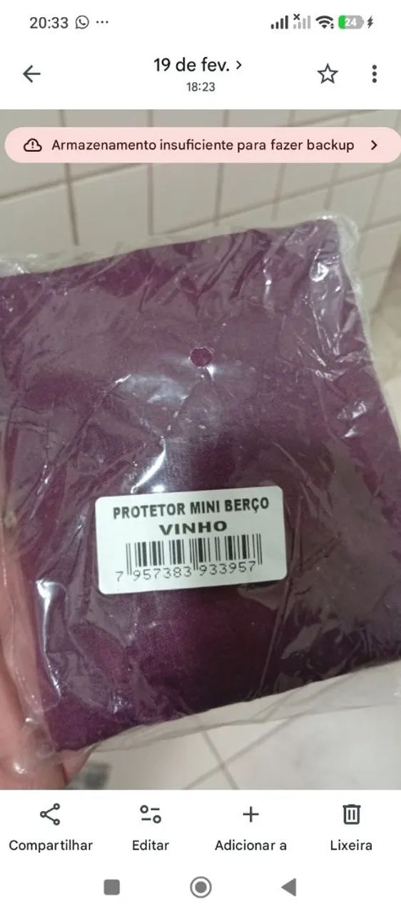 Capa pra mini berço  - Foto 2