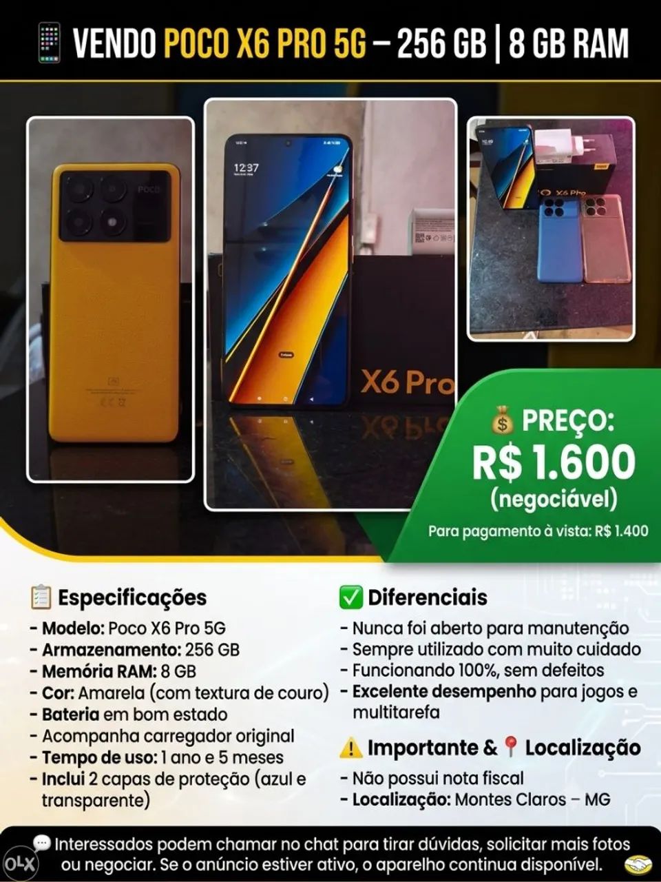 Poço x6 pro 256/8Ram