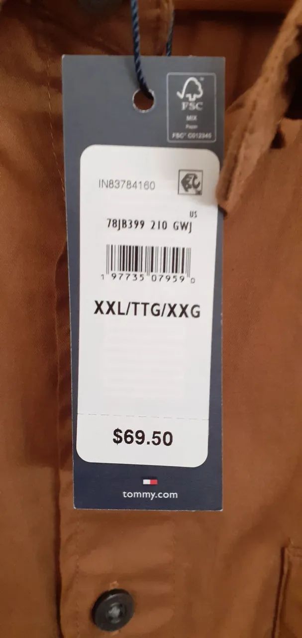 Camisa Tommy Hilfiger Marrom ORIGINAL - Foto 3