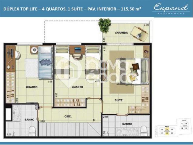 Apartamento à venda com 3 dormitórios em Méier, Rio de janeiro cod:SP3AP13069 - Foto 16