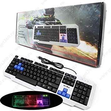 Teclado Gamer Weibo Com Fio Usb Colorido Com Led Fc-719 - Foto 2