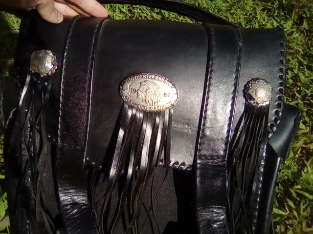 Bolsa de couro para moto Custom - Foto 4