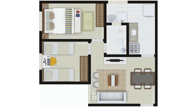 Apartamento 2/4 no Centro em Condomínio Fechado - Foto 12