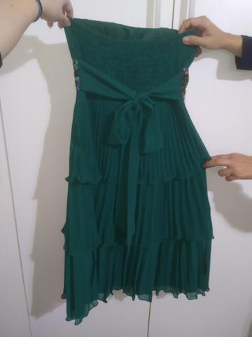 Vestido EXCLUSIVO verde escuro + echarpe - Foto 2
