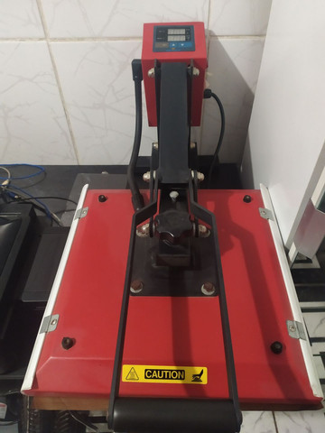 Prensa térmica plana 40x40 mais impressora - Foto 4