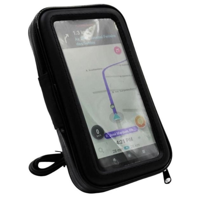 Suporte Celular Tomada 2a Moto Carregador Usb Case 6,5''