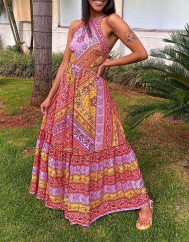 Vestido longo Malu Farm - Foto 4