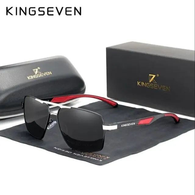 ÓCULOS KINGSEVEN ORIGINAL BLACK/RED