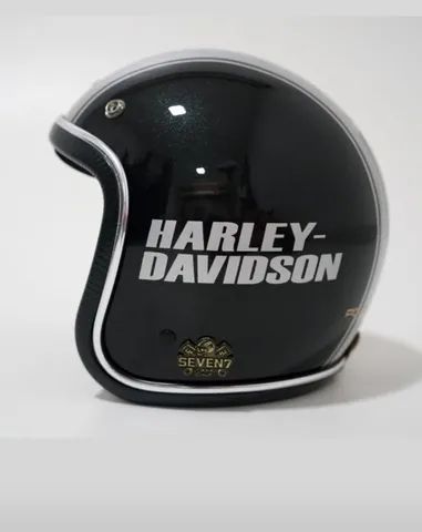 Capacete Seven feito pelo artista Moska Harley VRod 