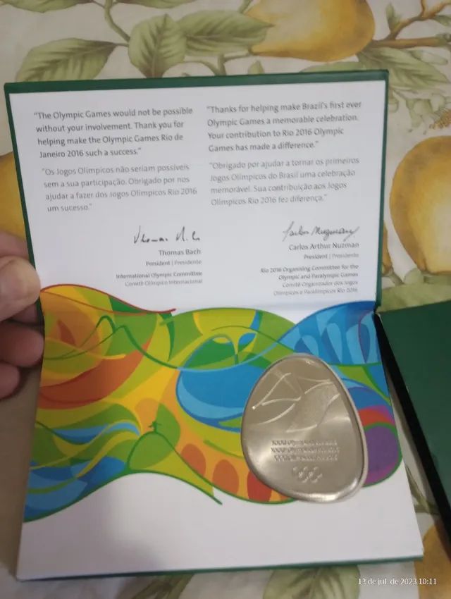 Medalha de participação na Rio 2016