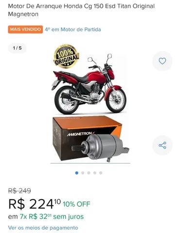 Motor de arranque Cg 150/ Titan 150 - Motos - Maré, Rio de Janeiro  1242560573