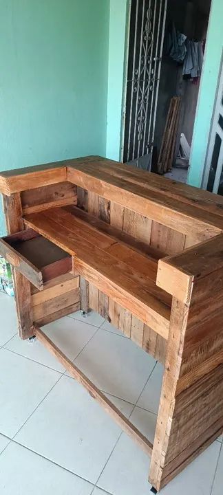 Balcao de madeira rústica - Foto 2