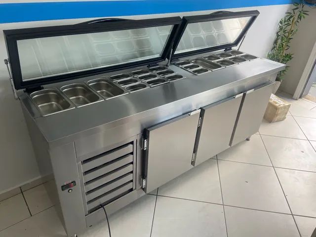 Condimentadora expositora refrigerada em aço inox sob medida  - Foto 5