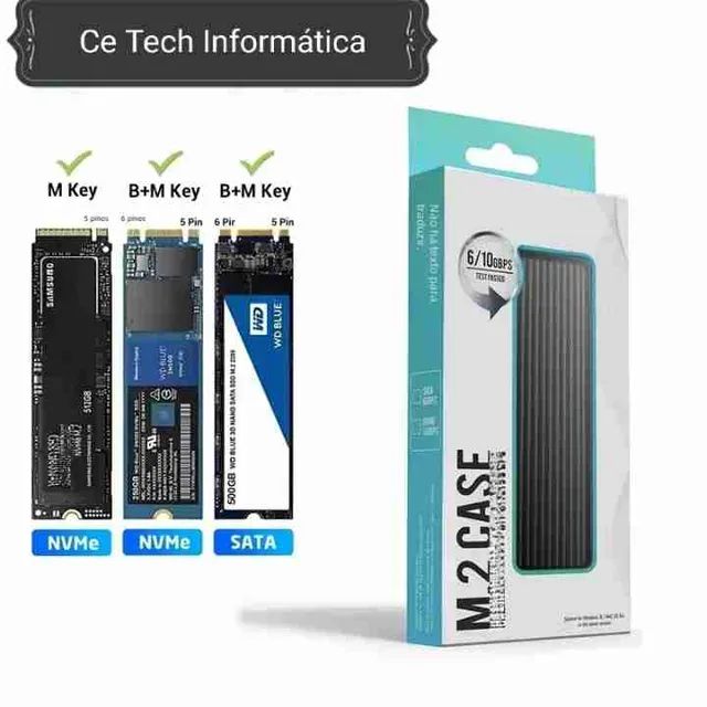 Cases 4 Modelos M.2 Nvme para SSD m2  *) - Foto 2