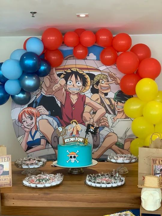 Painel e capas de Festa One Piece - Foto 6