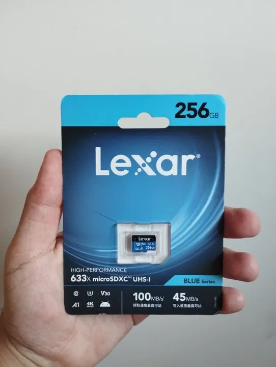 Cartão de memória 256GB Lexar