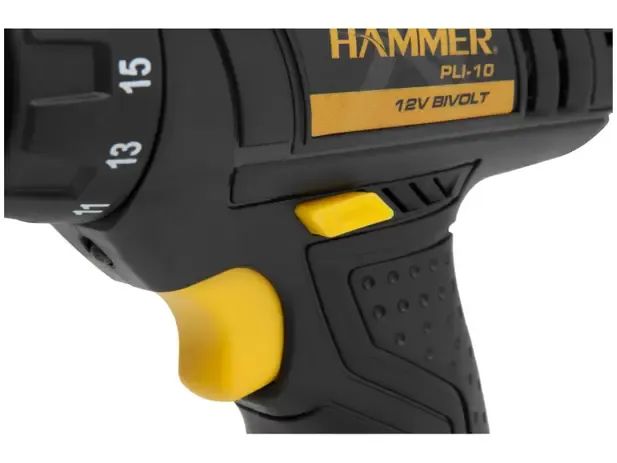 Furadeira e Parafusadeira a Bateria Hammer 12V - Velocidade Variável e Reversível 3/8? 2