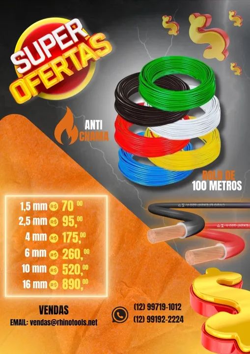 Cabo flexível rolo 100 metros - Foto 2