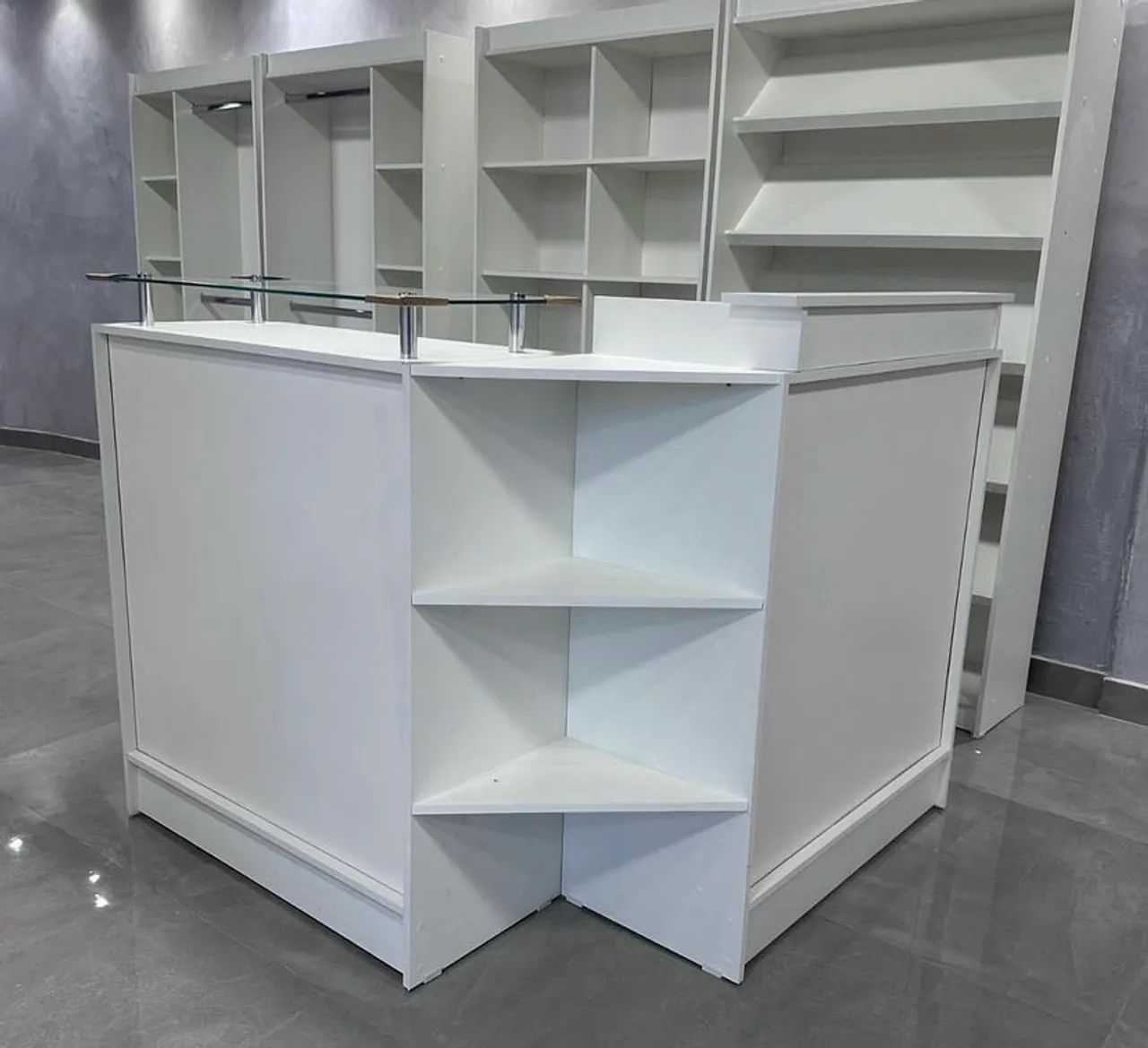 BALCÃO CAIXA NOVO RECEPÇÃO - MDF