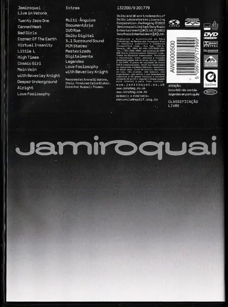 Jamiroquai - Live In Verona ( DVD-Video, Original ) - Foto 2