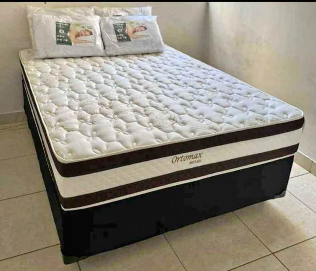 Cama box casal com colchão d45 espuma firme