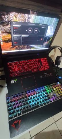 Notebook Acer Nitro 5, 17 polegadas, fone headset, teclado Mecânico(saída áudio queimada)