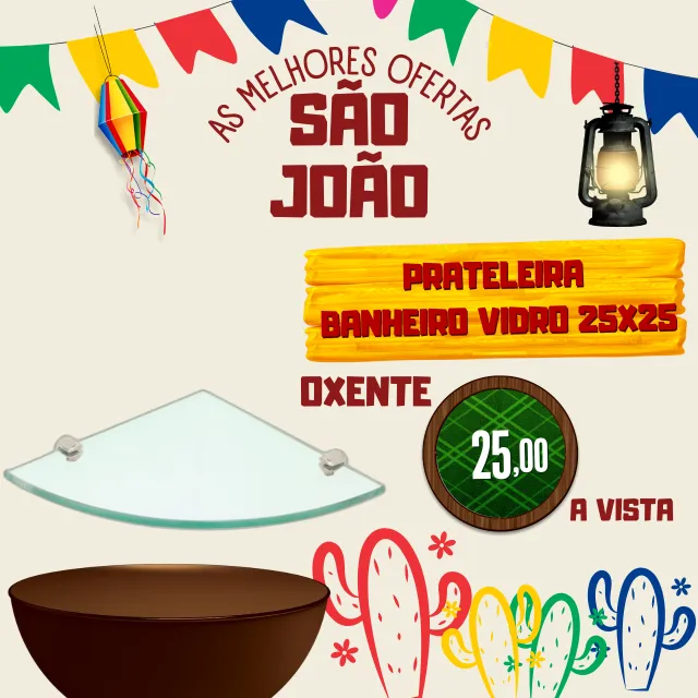 Prateleira Banheiro Vidro Canto 25x25 Porta Shampoo Banheiro