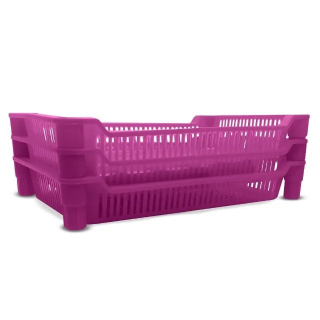mini prateleira estante de plást organizador 27cmx17cm fu381-rosa - Foto 2