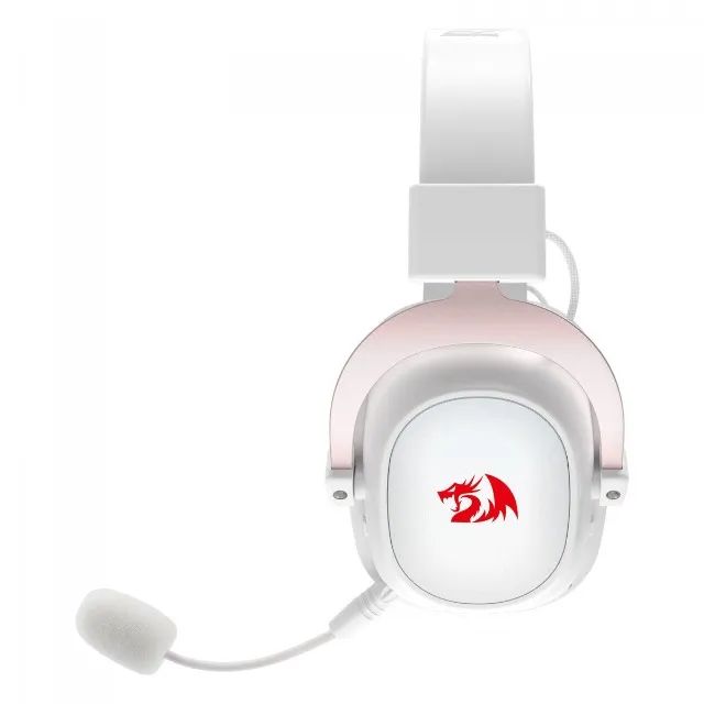 Headset Gamer Redragon Zeus Pro Branco Sem Fio Bluetooth Surround 7.1 - WZetta - Foto 4