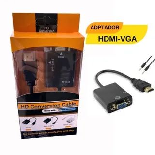Adaptador Conversor Hdmi Para Vga Audio Com P2
