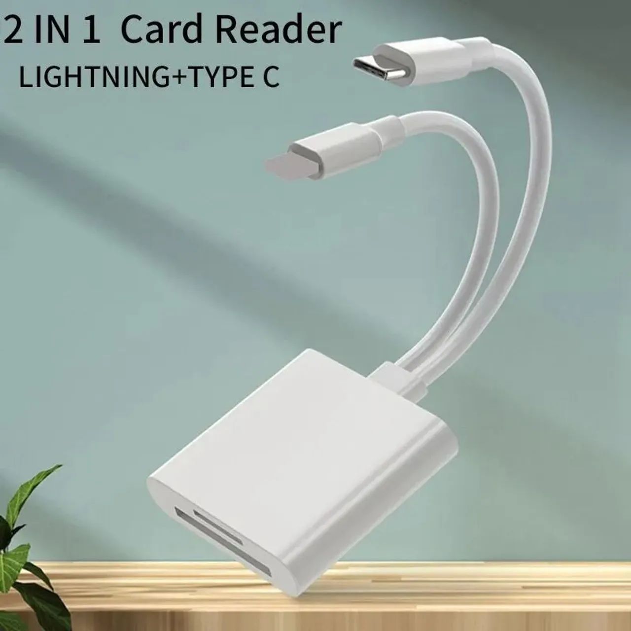Adaptador Leitor de cartão 2 em 1 otg, tipo c para sd tf, iphone, Android