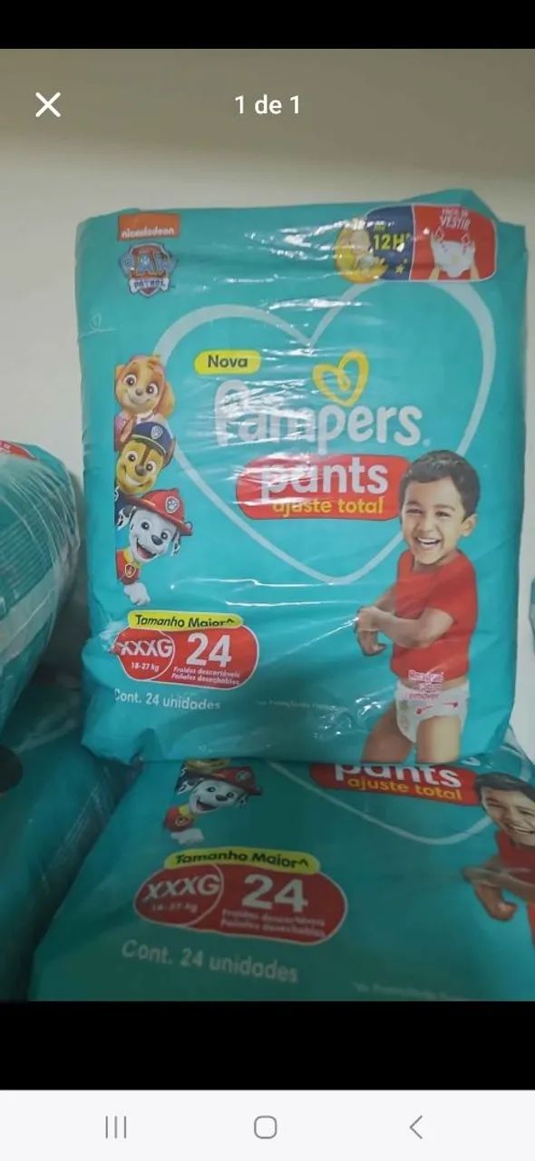 Fraldas Pampers Pants Tamanho XXXG - Pacote com 24 unidades