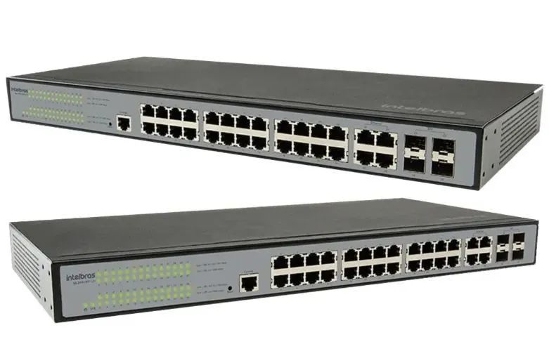 SG 2404 MR Switch Intelbras 6 GB/s  25 portas RJ-45, 4 portas SFP