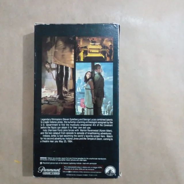FITA VHS RAIDERS OF THE LOST ARK - Foto 2