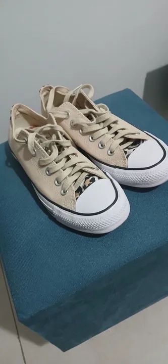 Tênis Converse All Star Bege - Foto 2