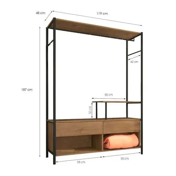 Guarda-Roupa Closet / Estante Modulado Paris - Foto 3