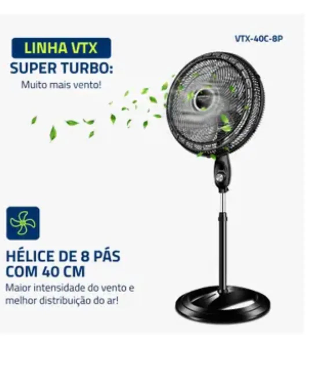 Ventilador de Coluna Preto - Potente e Eficiente - Foto 2