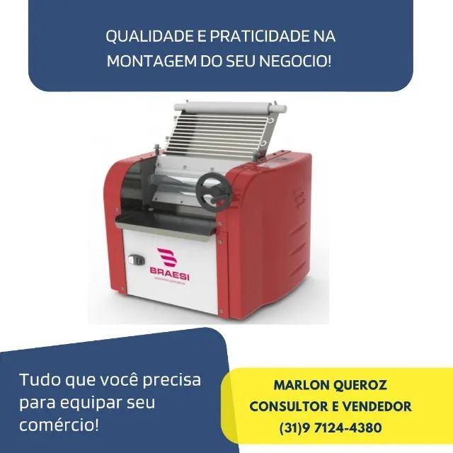 Cilindro de Massas 30CM Industrial Braesi Bivolt