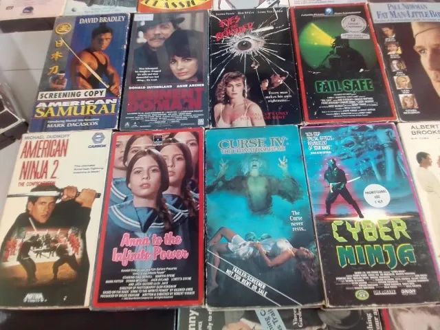 Fitas VHS: lote 40 filmes em inglês + 10 fitas brinde cx.papel. Várias inéditas no Brasil! - Foto 6