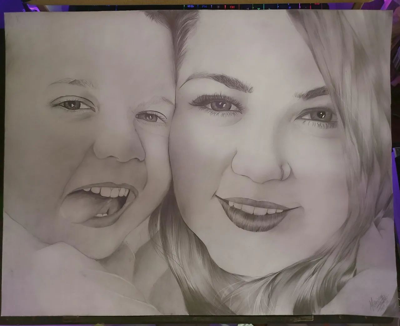 Desenhos em colorido, P&B ou digital, eternize momentos.  - Foto 4